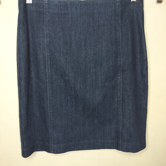 J. Jill Blue Denim Stretch Pencil Skirt 2 Missy - Picture 3 of 8